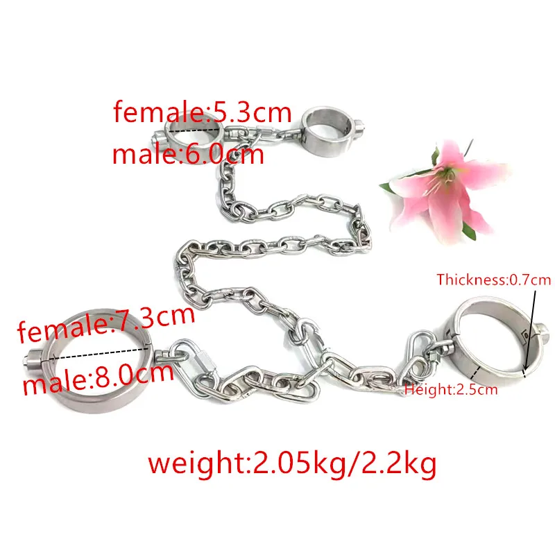 Black Emperor Stainless Steel Press Lock SM Hand and Foot Binding Toys Adult Sex Toy Wholesale