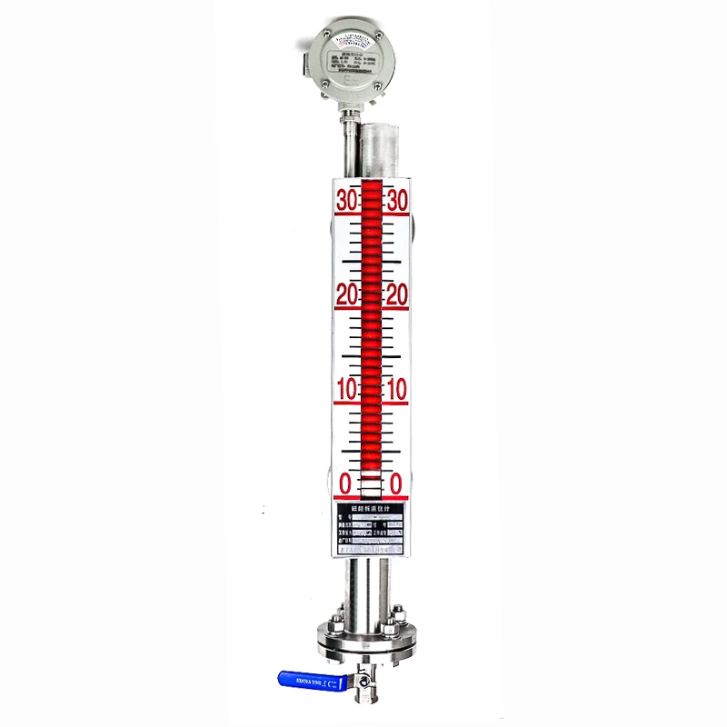 Ss304 Magnetic Float Level Switch Lpg Tank Level Indicator 4-20Ma Anti-corrosion Liquid Oil Chemical Magnetic Flap Level Gauge