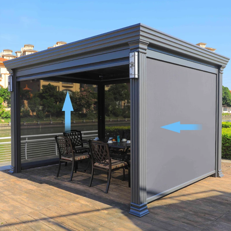 ワイヤーは 2022新しい電気パーゴラシステムキット電動調整可能アルミニウムバイオカリマティックパーゴラ Buy Manufacturer