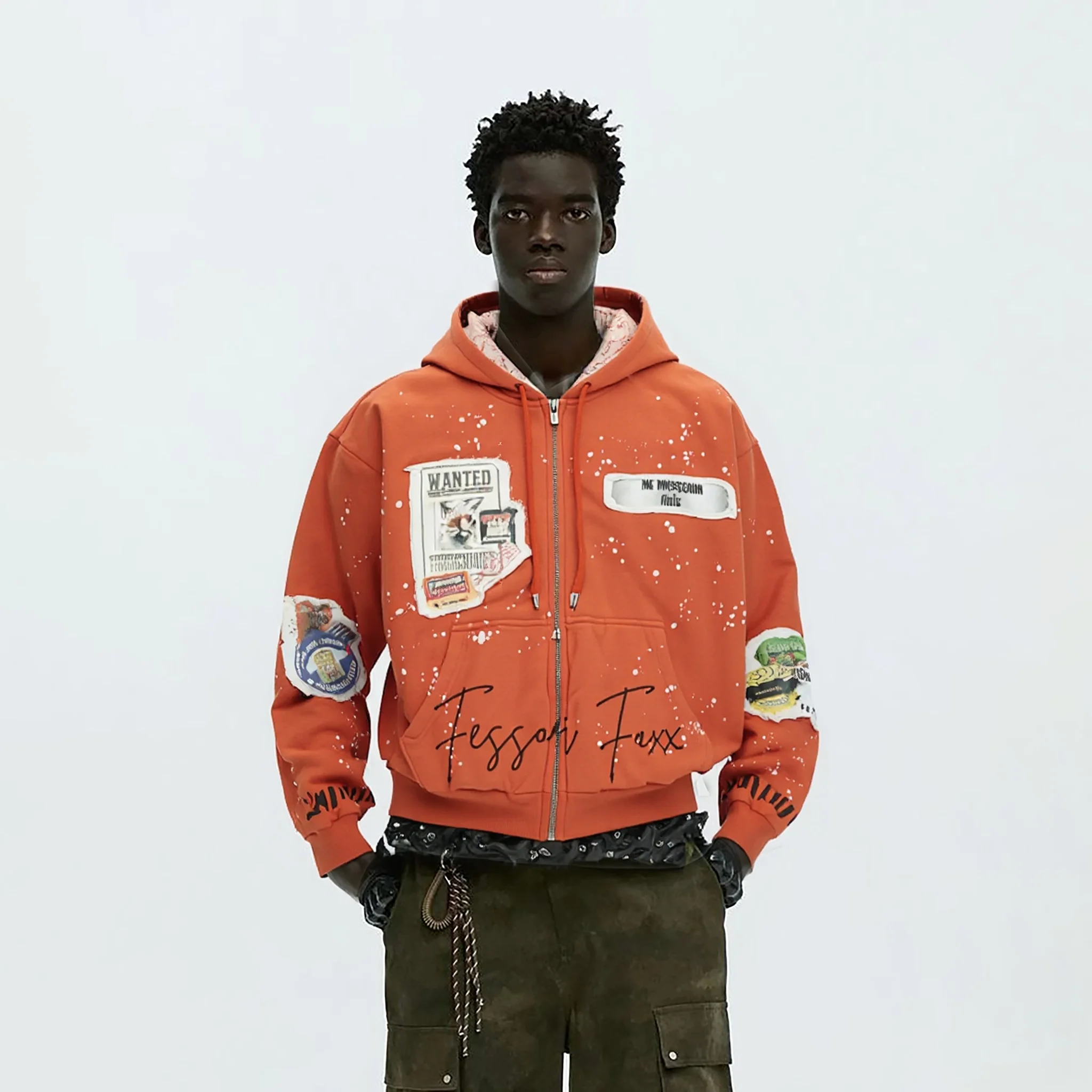 Duck Canvas Work Jacket Stonewash Zipper Zip up Custom Embroidery 