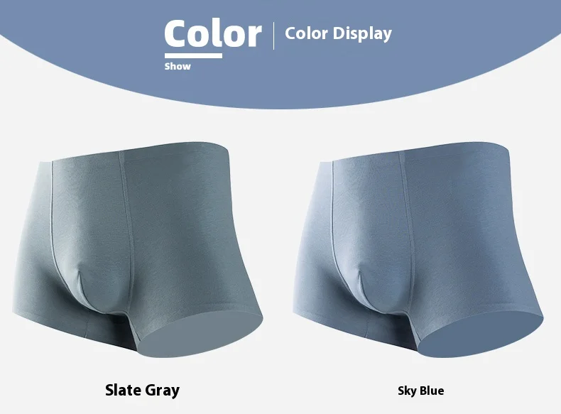 New Arrival Men's Underwear Breathable  Antibacterial Cotton Men's Boxer Briefs Cotton Men's Underpants Custom OEM Supplier