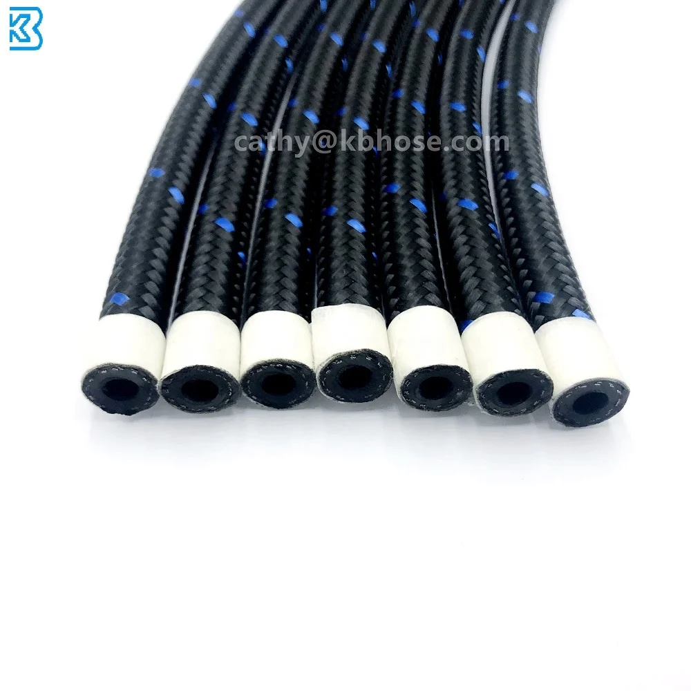 X AUTOHAUX 1 Meter AN4 Braided Stainless Steel Fuel Hose Kit – Universal 1/4" Gas/Oil Line With Fittings