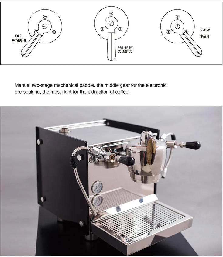 Mini Commercial Coffee Maker Single Group Saturated Brewing Head