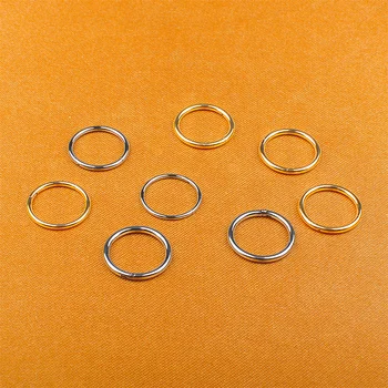 Ring Jewelry ASTM F136 Titanium Hinged Segments Open Hoop Nose Ring Ear Ring Body Piercing Jewelry