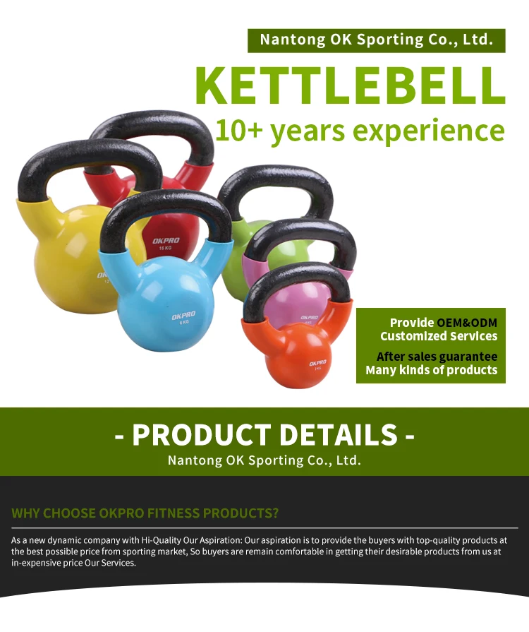 Vinyl Coated Kettlebells China Wholesale Gym Fitness Color Vinyl