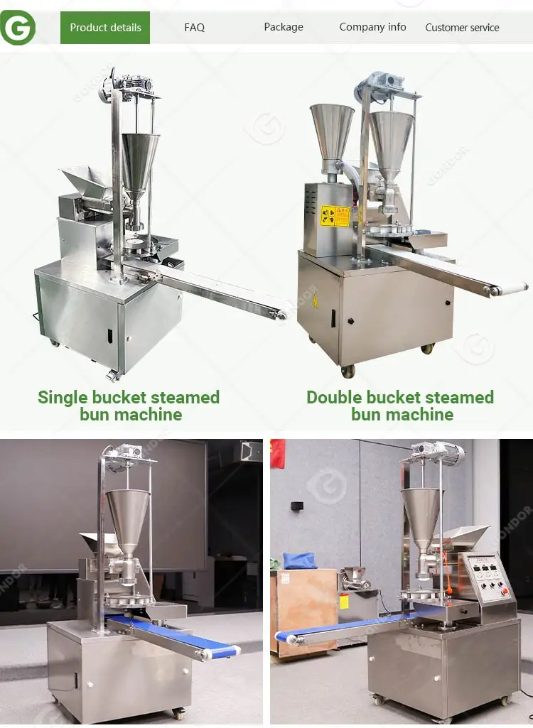 Commercial Round Bucket Bun Steam AutomaticMake Double Form Semi-Automatic  Flour Baozi Stuffing Machine