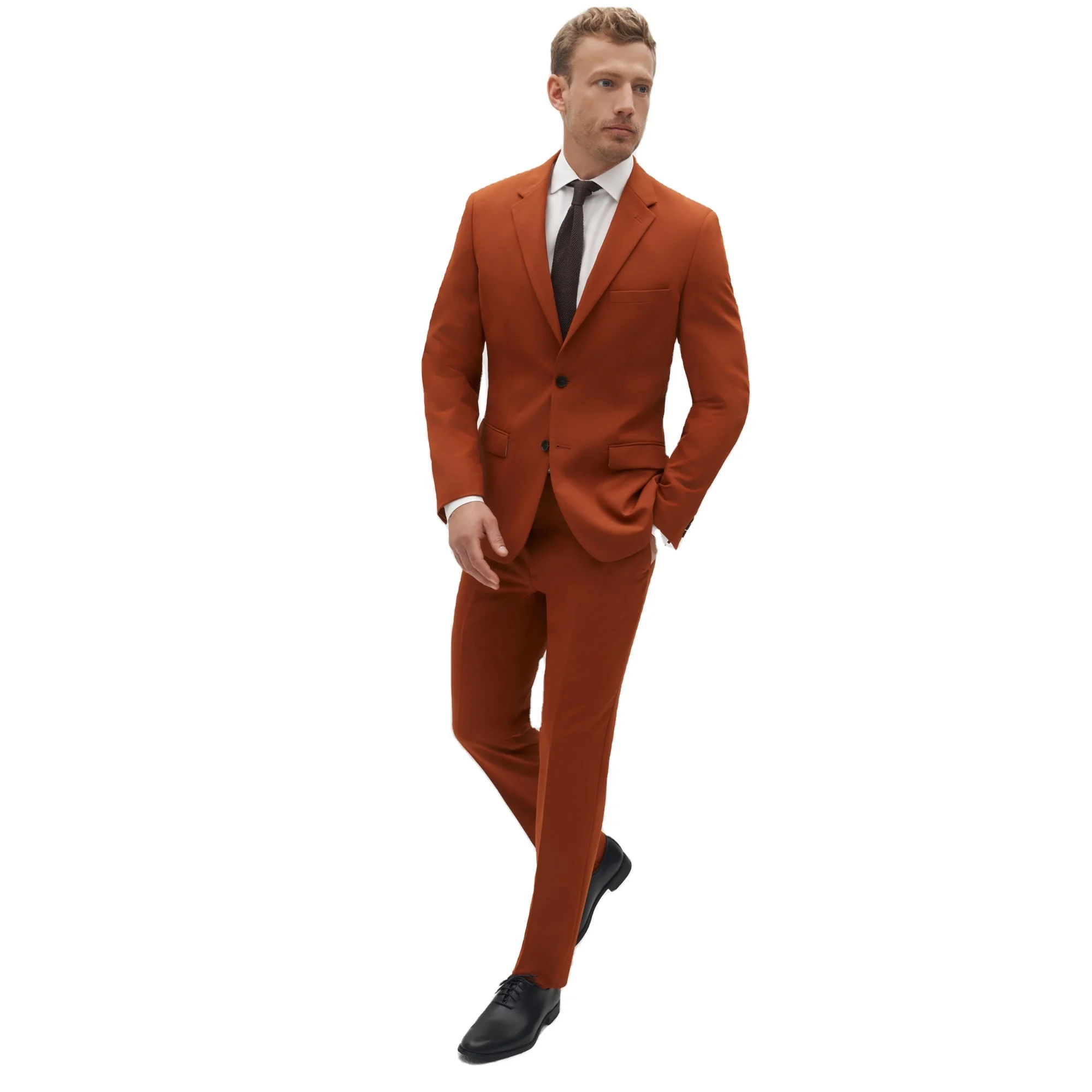 Top Quality Made in China Red Suit Jacket New Style Men Solid Groom Suit  Wedding Men Suit