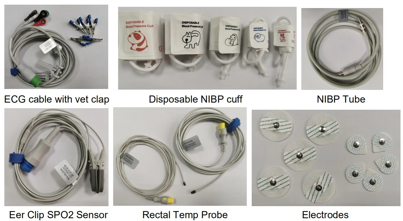 Veterinary Capnograph Vital Sign Monitor with ETCO2 Sensor