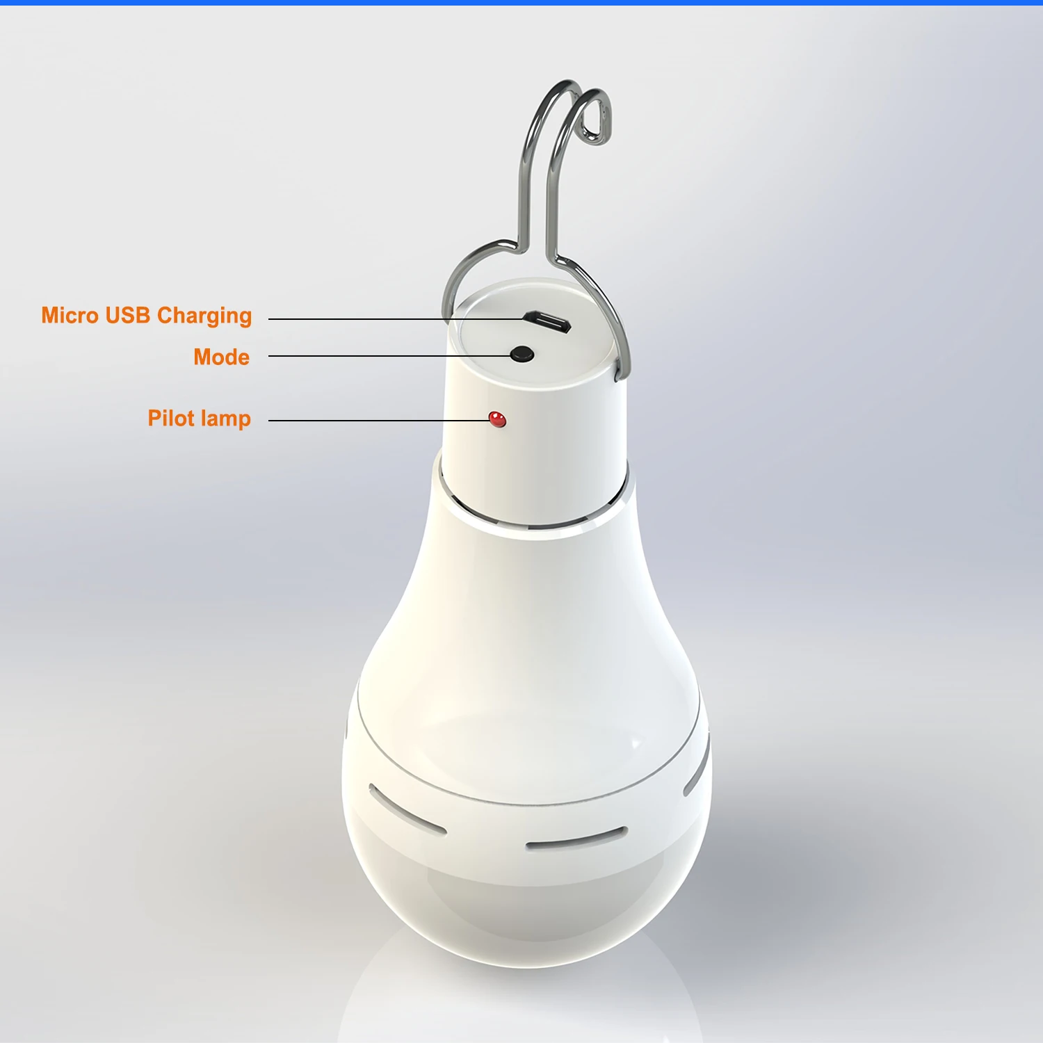 Solar Powered LED Bulbs with Lithium Battery Rechargeable LED Light for Camping Lighting Solar Energy Light