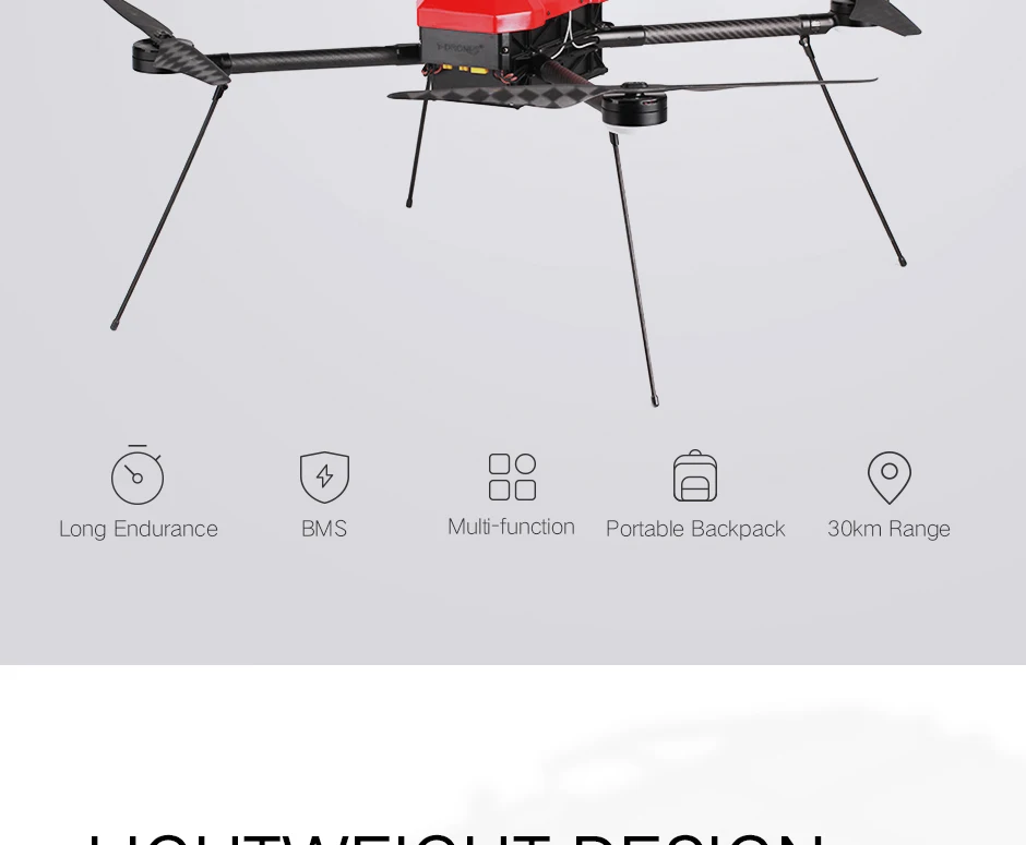 Long Range Heavy 1kg Payload Aerial Uav Drone For Mapping And Survey With Camera And Payload