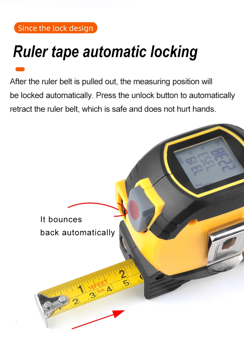 Wintape In Stock High Quality Laser Tape Measure 3 In 1 40m Laser