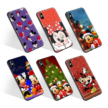 UV Print With Christmas Mickey Shockproof Phone Cases for Samsung S21 Soft Touch TPU Cover for iPhone 13 12 11