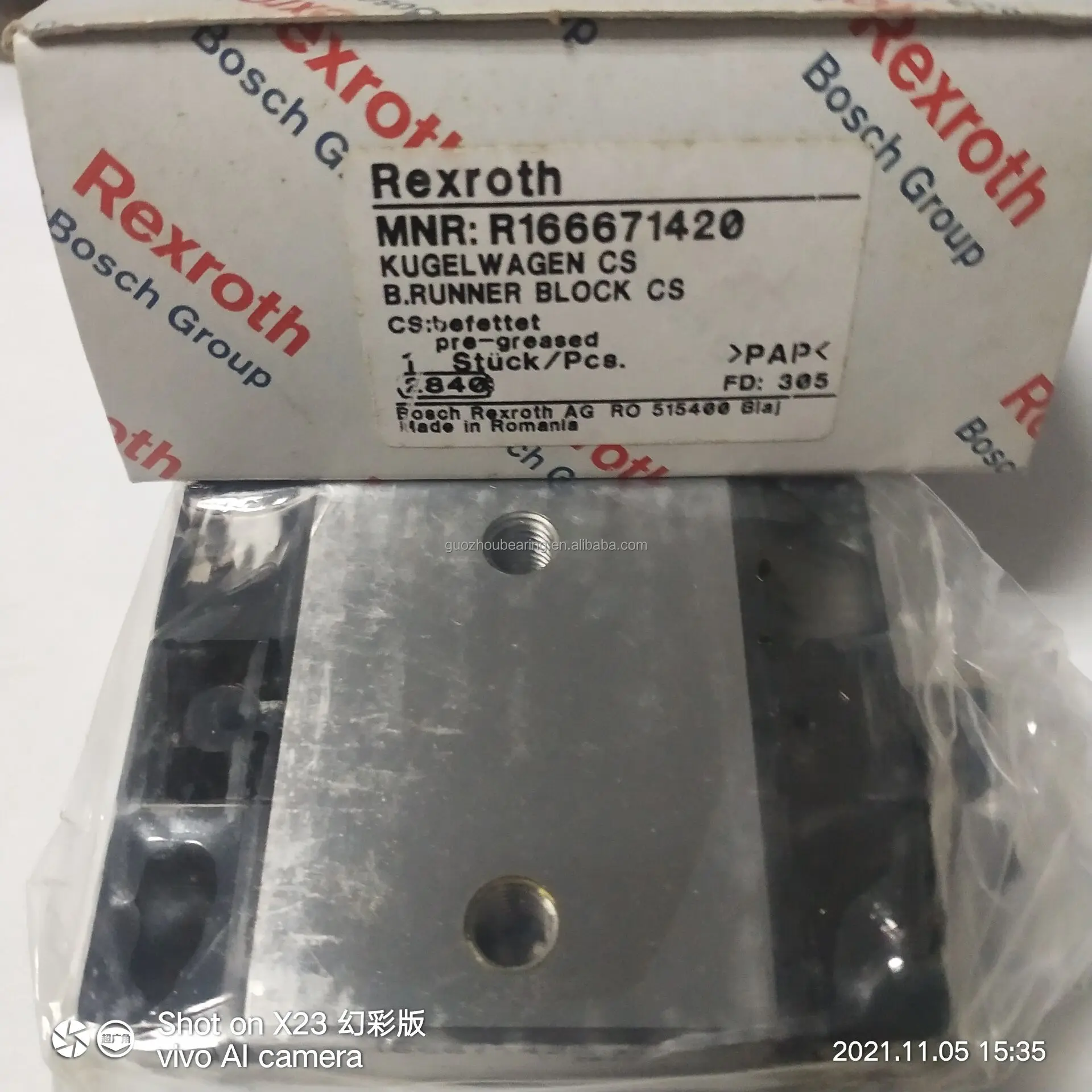 Original Rexroth Linear Guide Rail Runner Block R166671420 Linear Guide Block