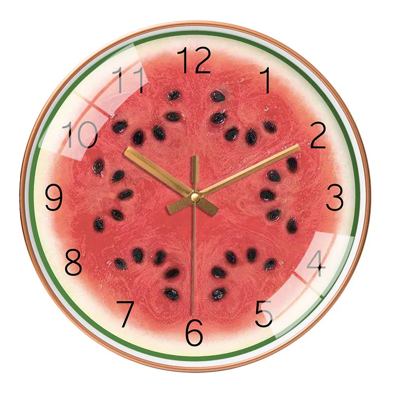 Orange Shape Silent Clock for Home Decor Office Kitchen Wall Clocks