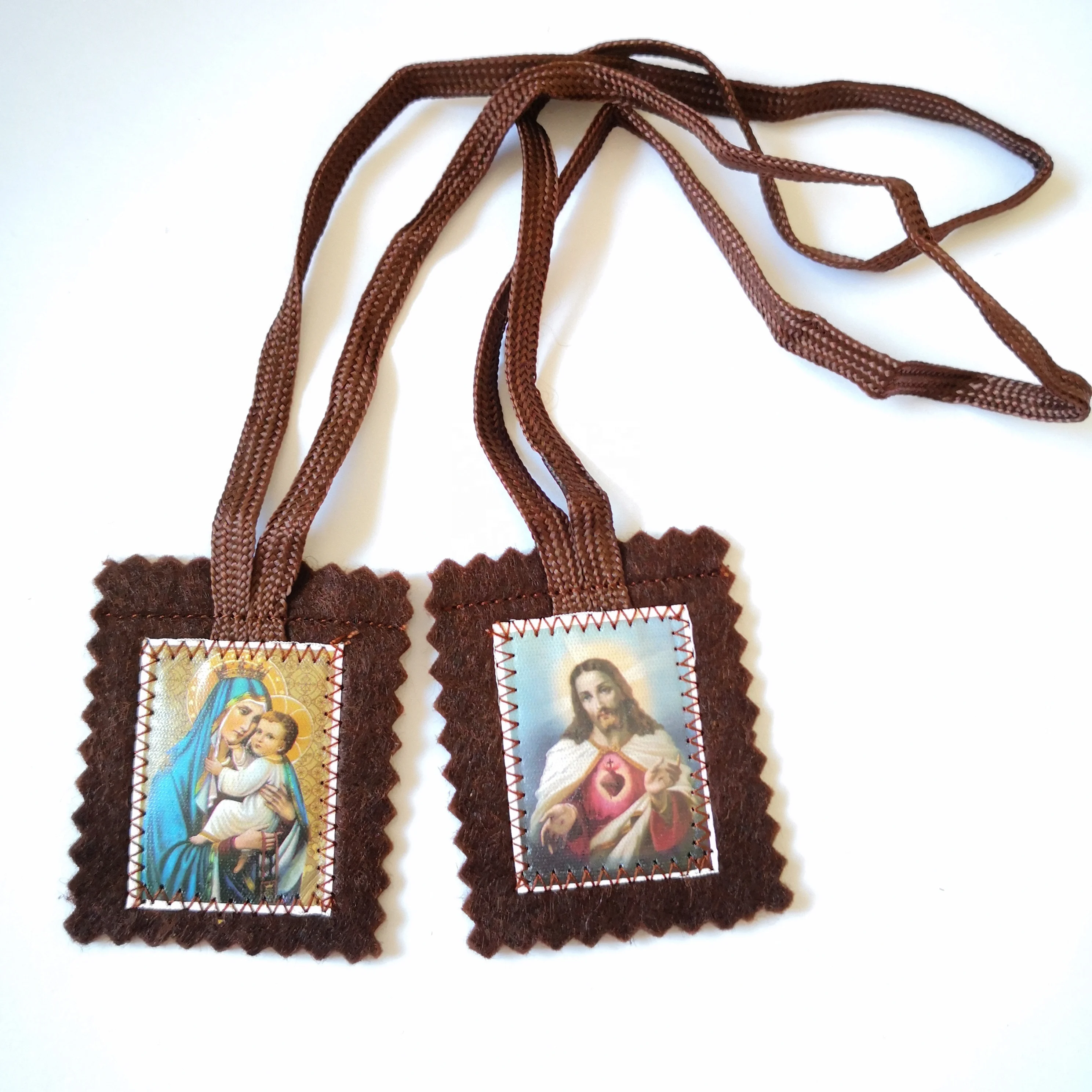 Alibaba.com: Sacred Heart of Jesus and Our Lady of Mount Carmel brown ...