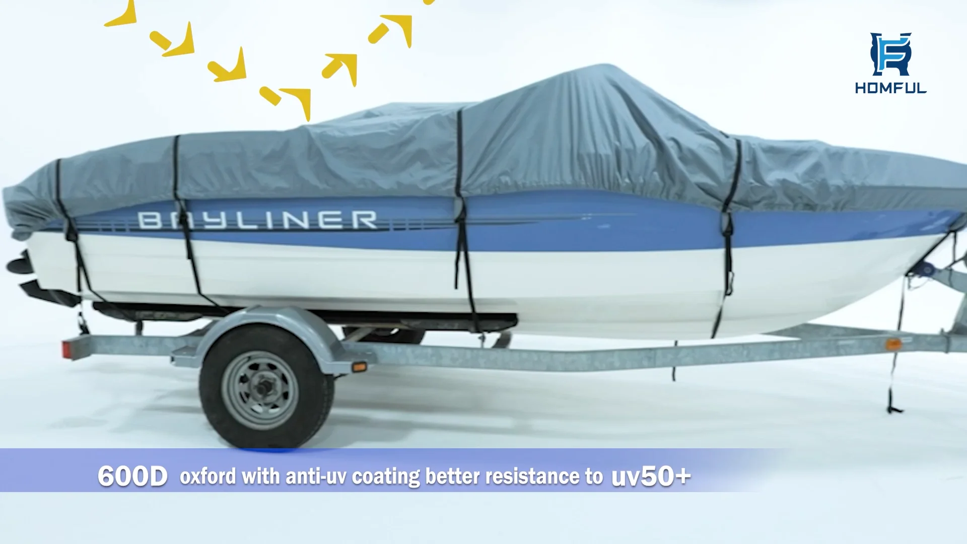 Homful 12 14 Inch 600d Boat Cover Fabric Waterproof 600d Marine Grade