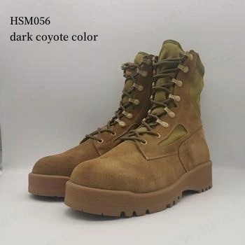 QMZ,dark Coyote Color Military Boots Popular in Bhutan Belleville Water Repellent Outdoor Police Boots HSM056