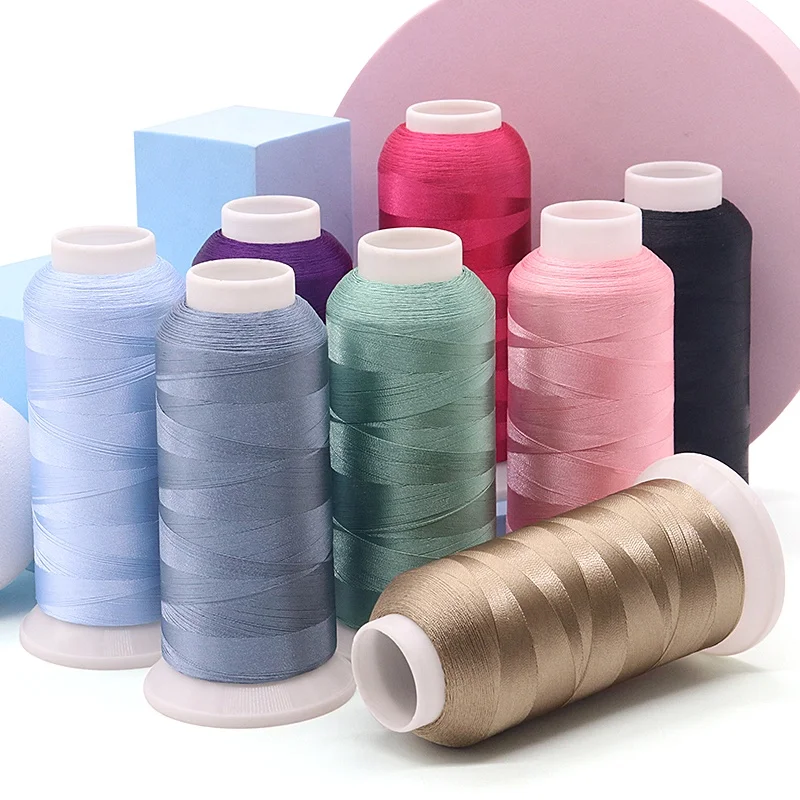 Wholesale  120D/2 100% Viscose Rayon Embroidery Thread 4000yds for Shali Local Dress Polyester