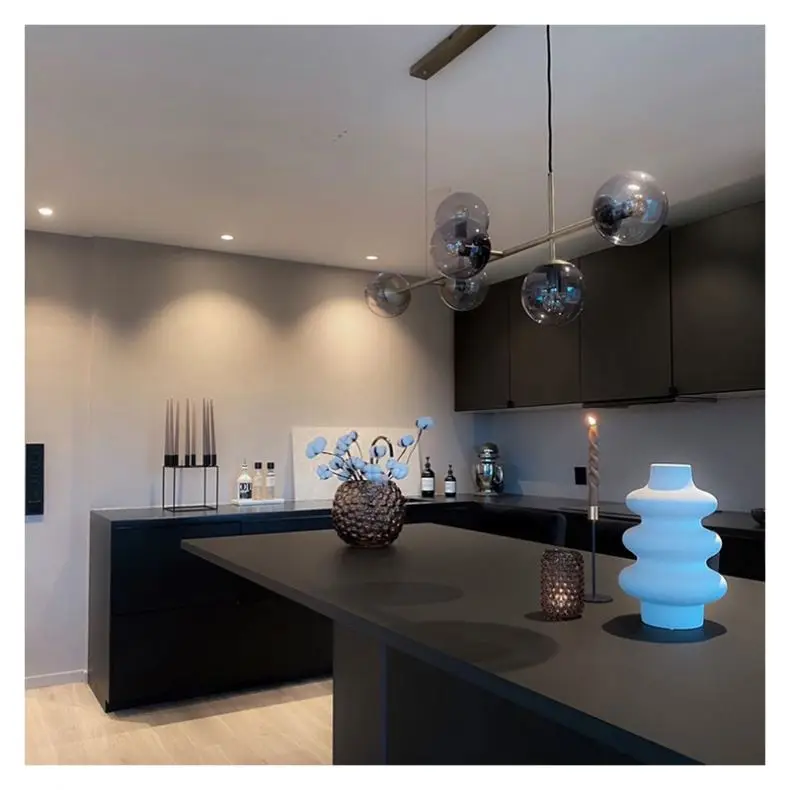 Grey Flat Design High Gloss Kitchen Cabinet Set Kitchen Cabinets