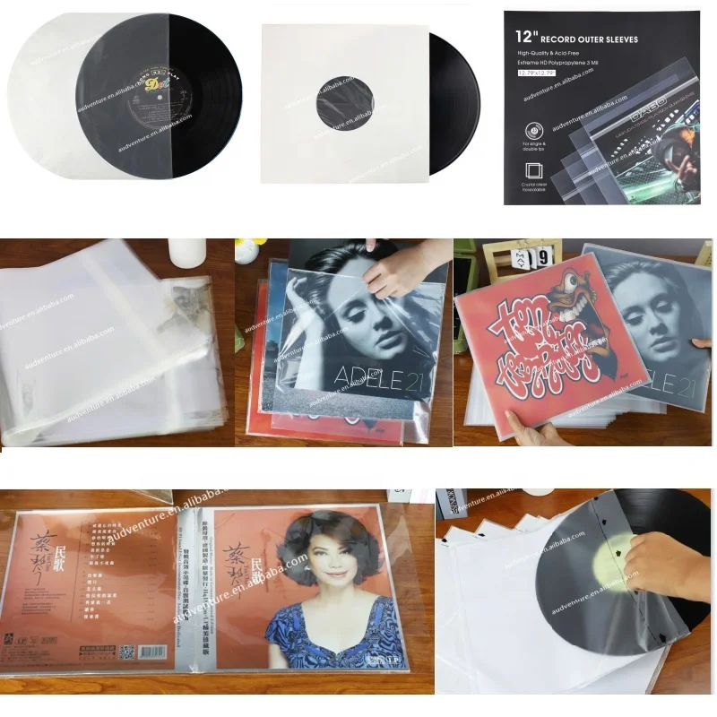 Aanti Static 3 Layer PE Record Sleeves Insert Turntable Player  Style Vinyl Record Inner Sleeves Hot Sale Vinyl Record Sleeves