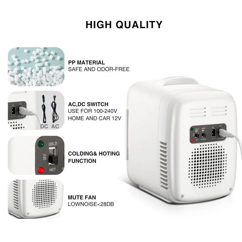 Mini Fridge Refrigerator for Bedroom Cosmetic