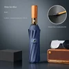 Manche automatique en bois massif à 12 os, bleu profond