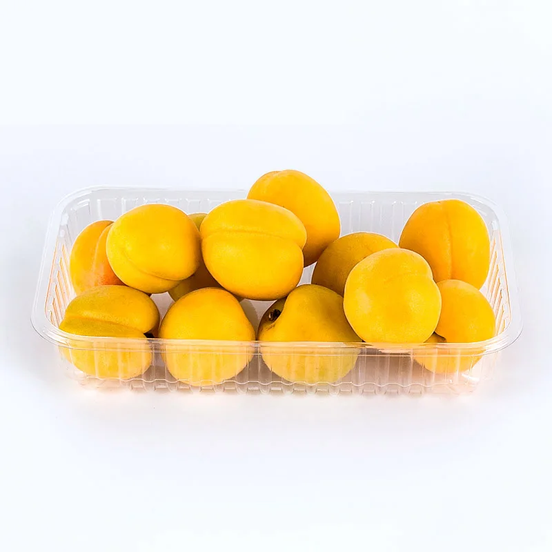 Disposable Accept Custom Peach Boxes Disposable Fruit Plastic Packaging Tray for Fresh Peaches Storaging