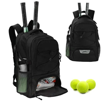 Renewable Low MOQ large capacity racket bags PU baseball backpack  pickleball backpacks casual sports backpacks
