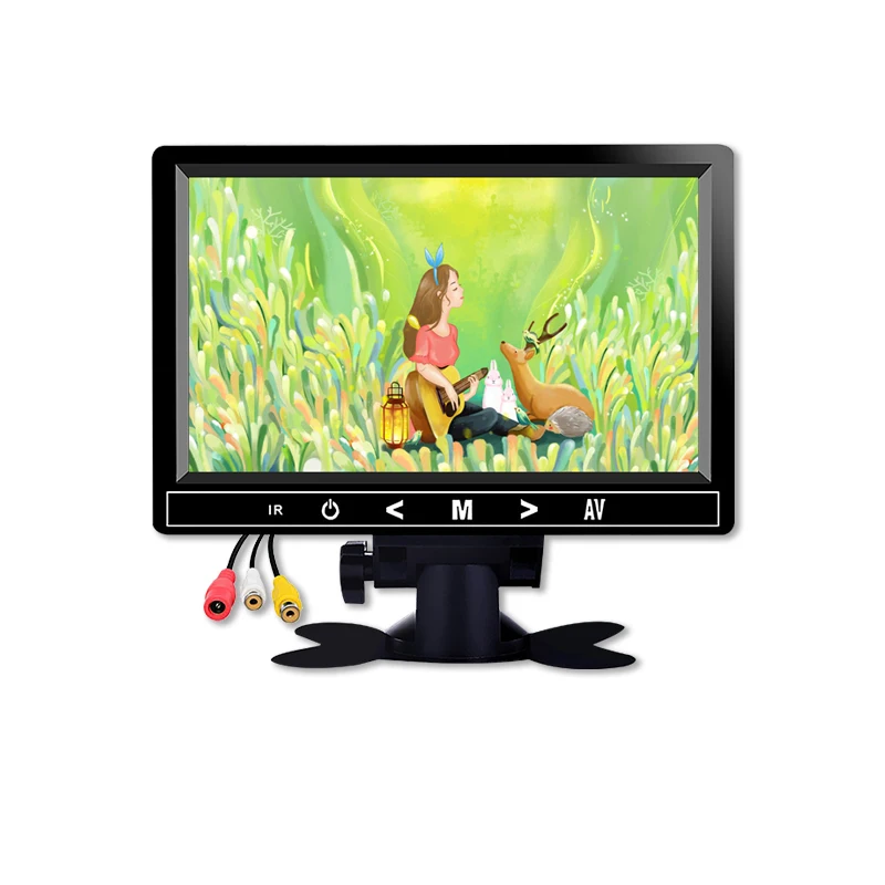 9 Inch Hd Car Display Monitor Touch Button Car Monitor With Two Av