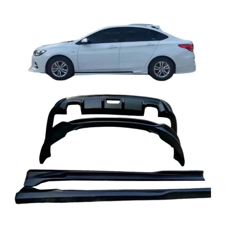 Auto Body Systems New Front Bumper Lip Rear Bumper Lip Side Skirt Kit for Chevrolet Cavalier 2016-2019 Upgrade Wide Body System