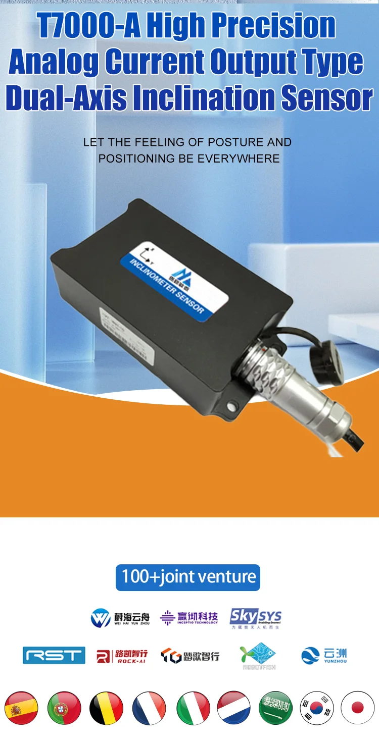 Slope Sensor Very High Full Range Accuracy 0.001deg Dual-axis Inclination Monitoring ...