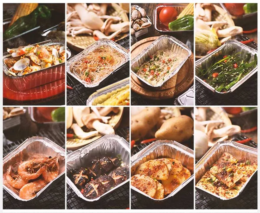 product 6600 ml large disposable bbq grill pan aluminum foil food tray barbecue cooking aluminum foil containers-9