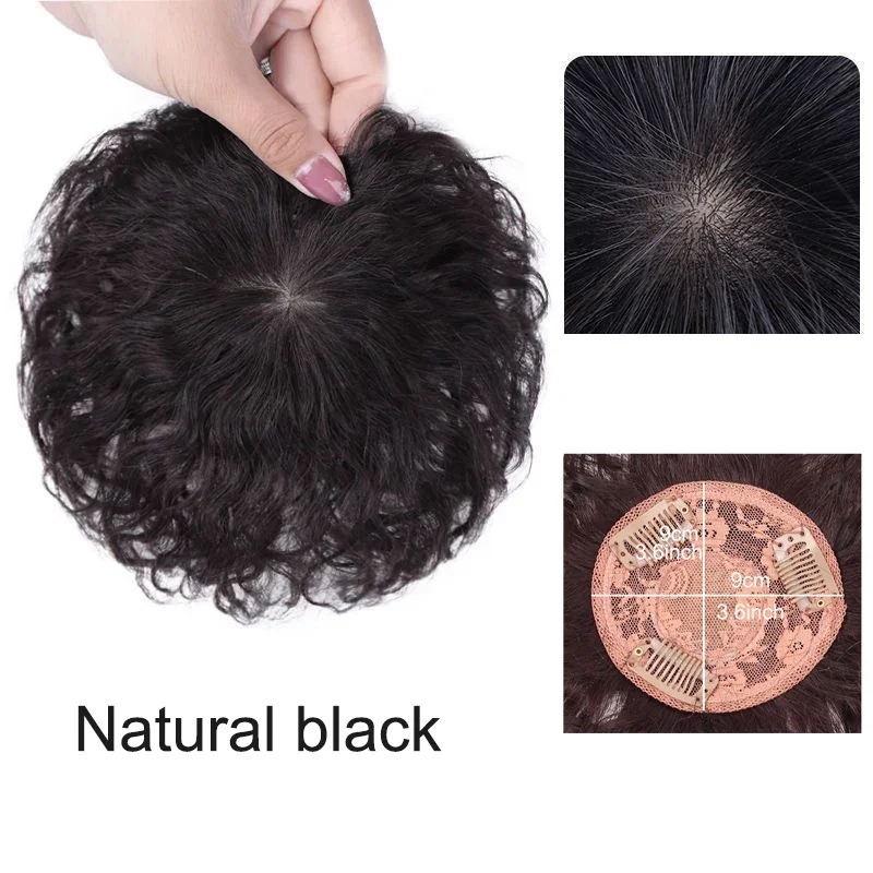 100 % Echthaar, Corn Wave-Stil, realistischer Haaraufsatz für Frauen, Rosennetz, 3 Clips, 15,2 cm, Clip-in-Verlängerung_voghion.com