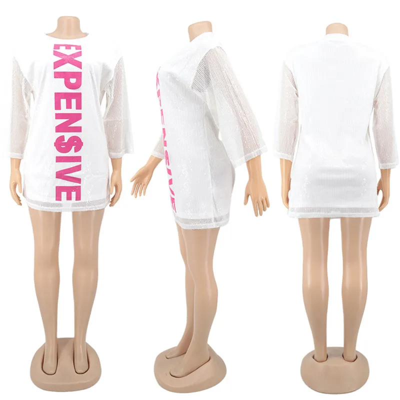 Fashionable sparkling women evening dresses with sequined