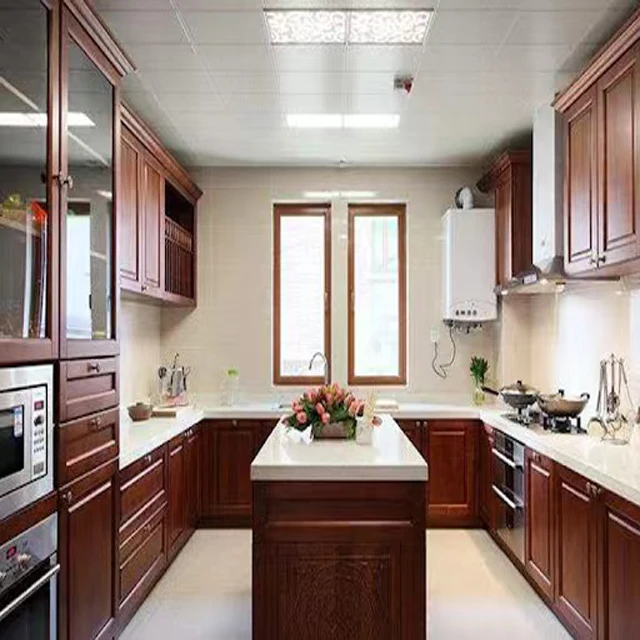 North America Standard Custom Make Kitchen Pantry Solid Wood Kitchen Cabinet