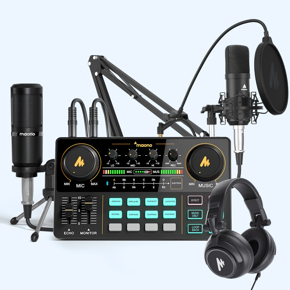 MAONO CASTER Sound Card - Professional Podcast Audio Interface