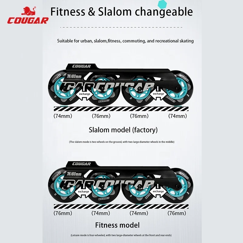 Scarpe Pattini A Rotelle 2 In 1 LDTXH - Multiuso Per Esterno, Taglia 40, Unisex - Foto 7