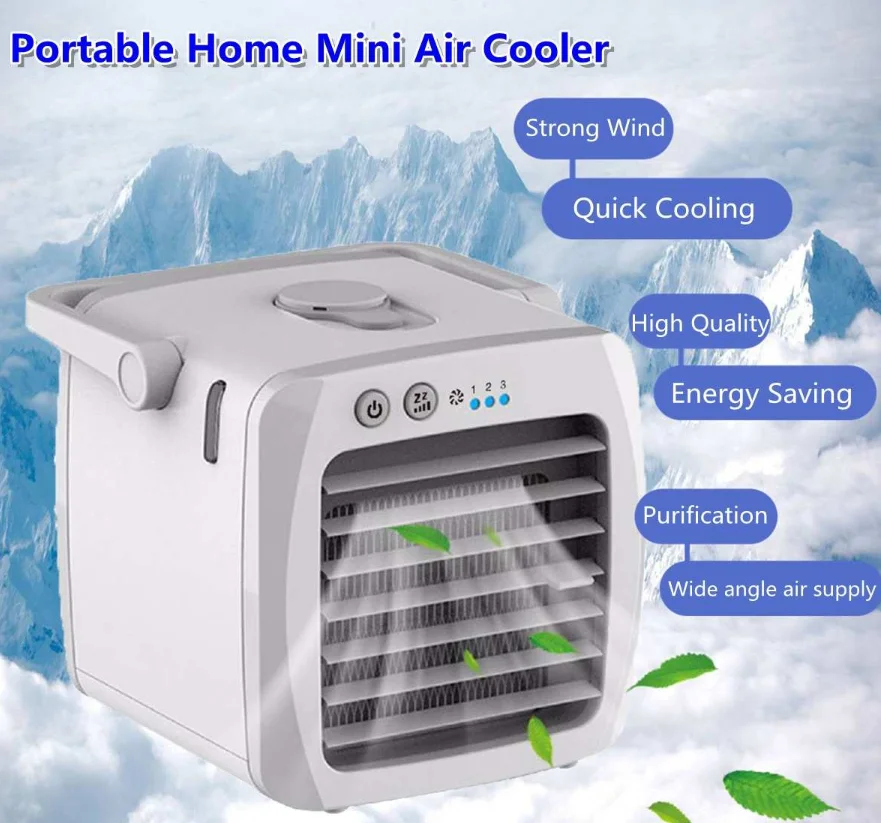 Portable Mini Water Cooler Fan Smart 5V USB Technology Quick Delivery OEM USB Air Conditioner Button Control for Car Outdoor