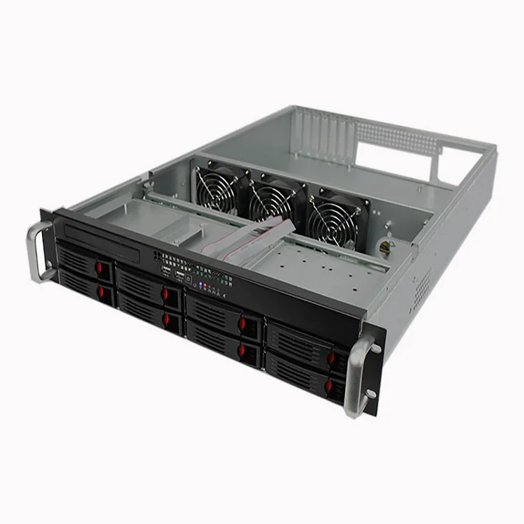 Hot Swap 2U Rackmount PC Chassis with Bays Fans