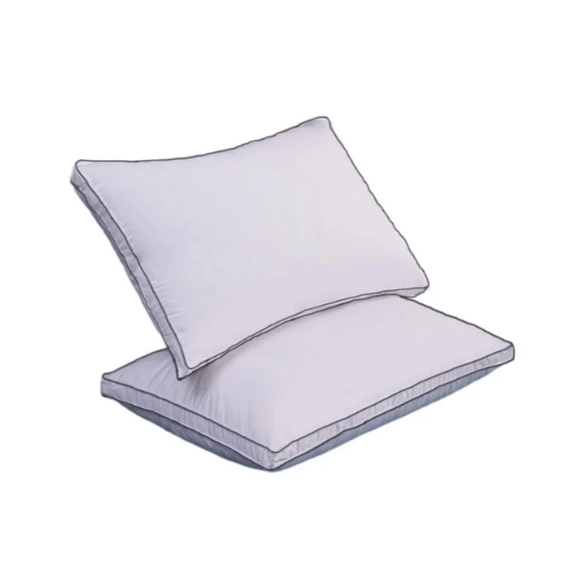 Premium Pillows Queen Size Set of 2 Fluffy Supportive Polyester Fiber Bed Pillows Soft  Gusseted Pillow for Side Back Sleepers