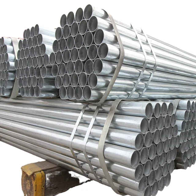 Hot Dipped Galvanized ERW Steel Tubes round Iron Welded Pipes
