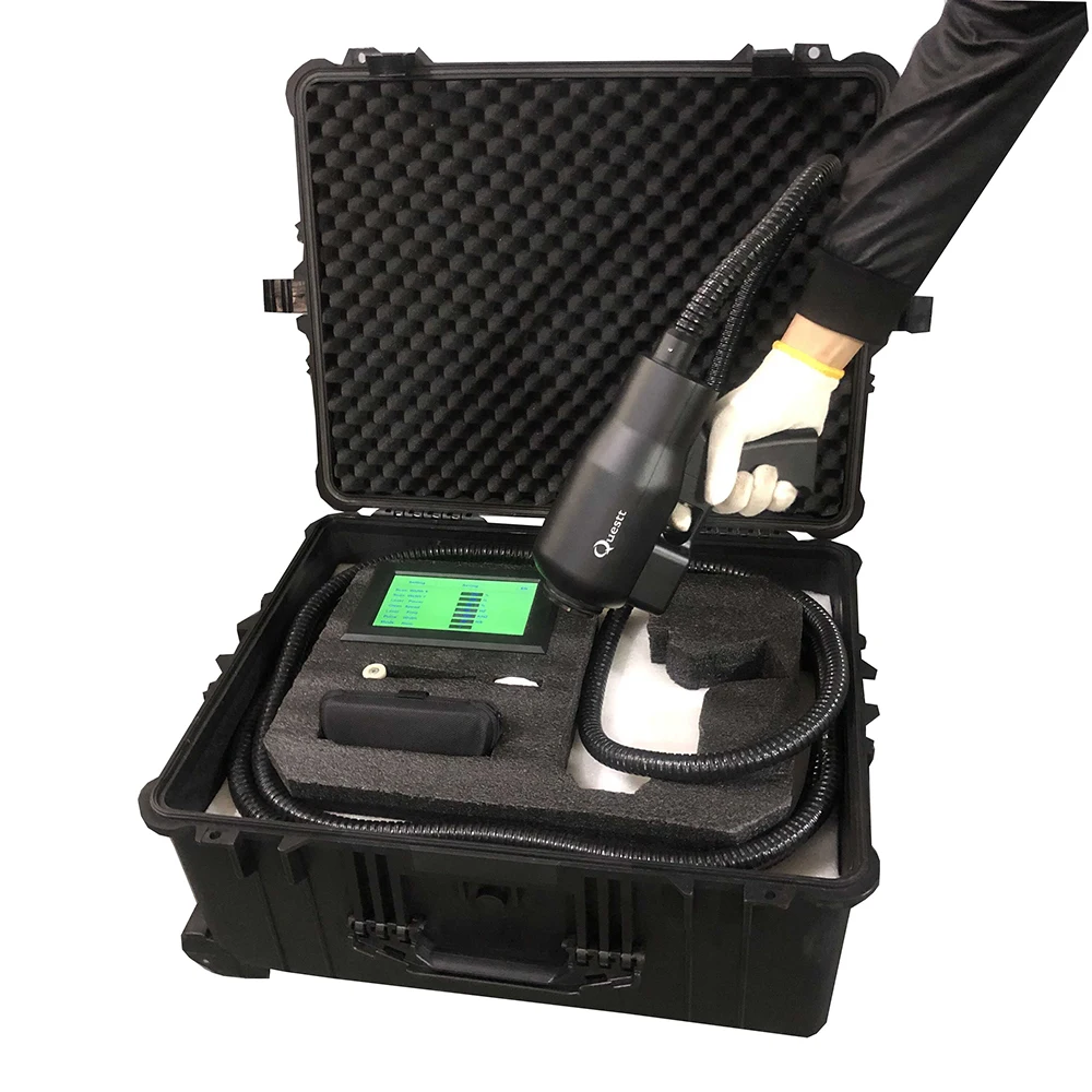 Dual Axis Laser Rust Removal Machine for Cleaning Outdoor with Suitcase 100W Mopa Laser