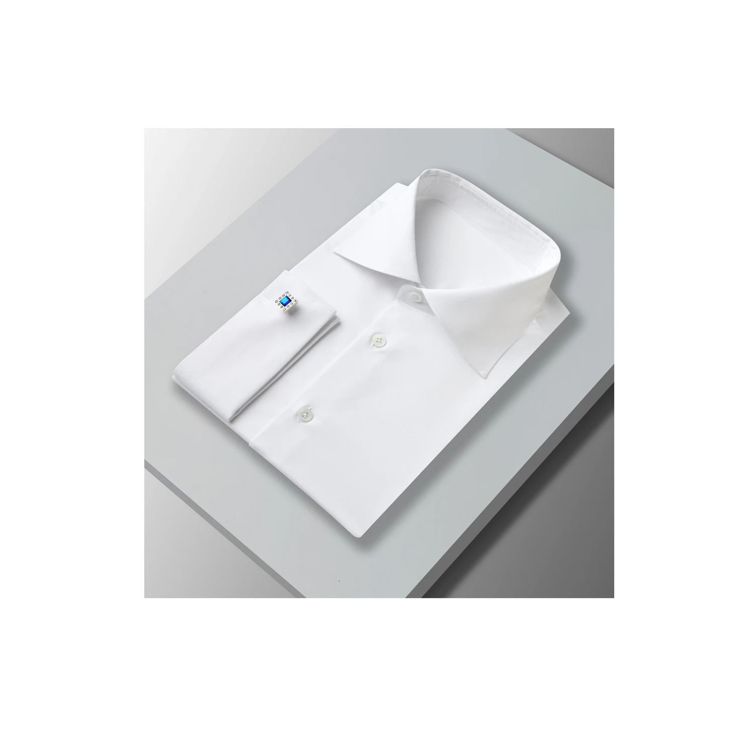 New Arrival Anti-Wrinkle Draped Casual No-Iron Professional Wear Business Clothing Men White Shirt 
