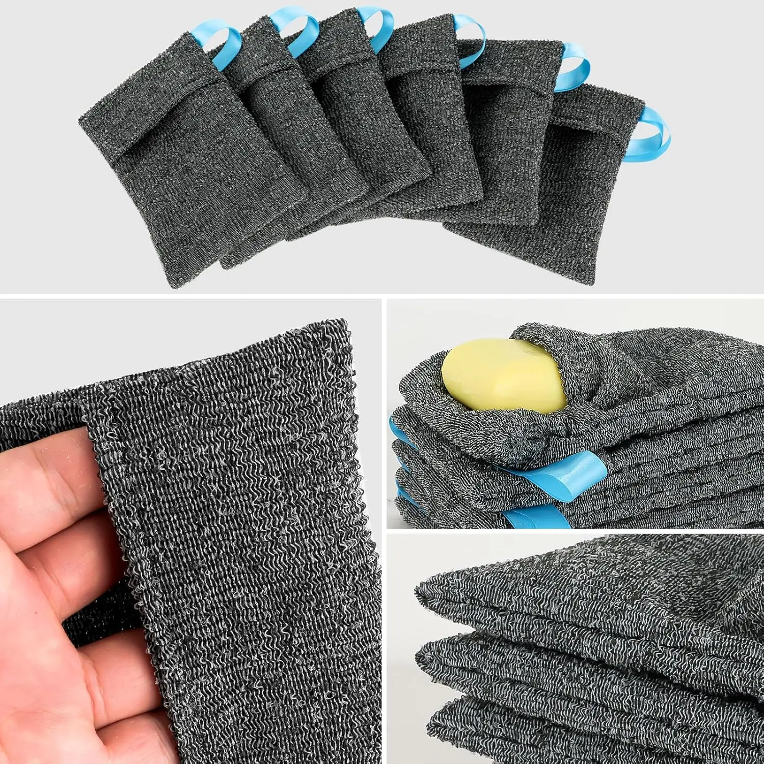 Custom Logo Eco Friendly Nylon Soap Packaging Mesh Bag Exfoliating Soap Pouch for Bath and Shower