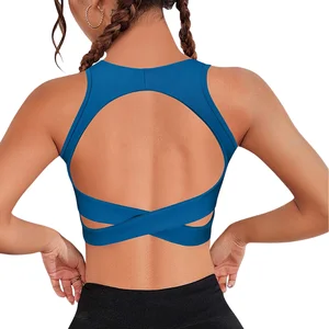 Seamless Backless Women's Sports Bra High Elasticity Ladies Underwear Comfortable Breathable Tank Top for Yoga