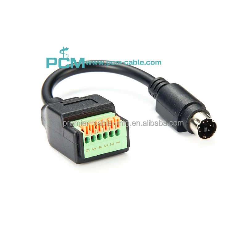 Mini DIN 6 Bulkhead Jack Terminal Cable supplier