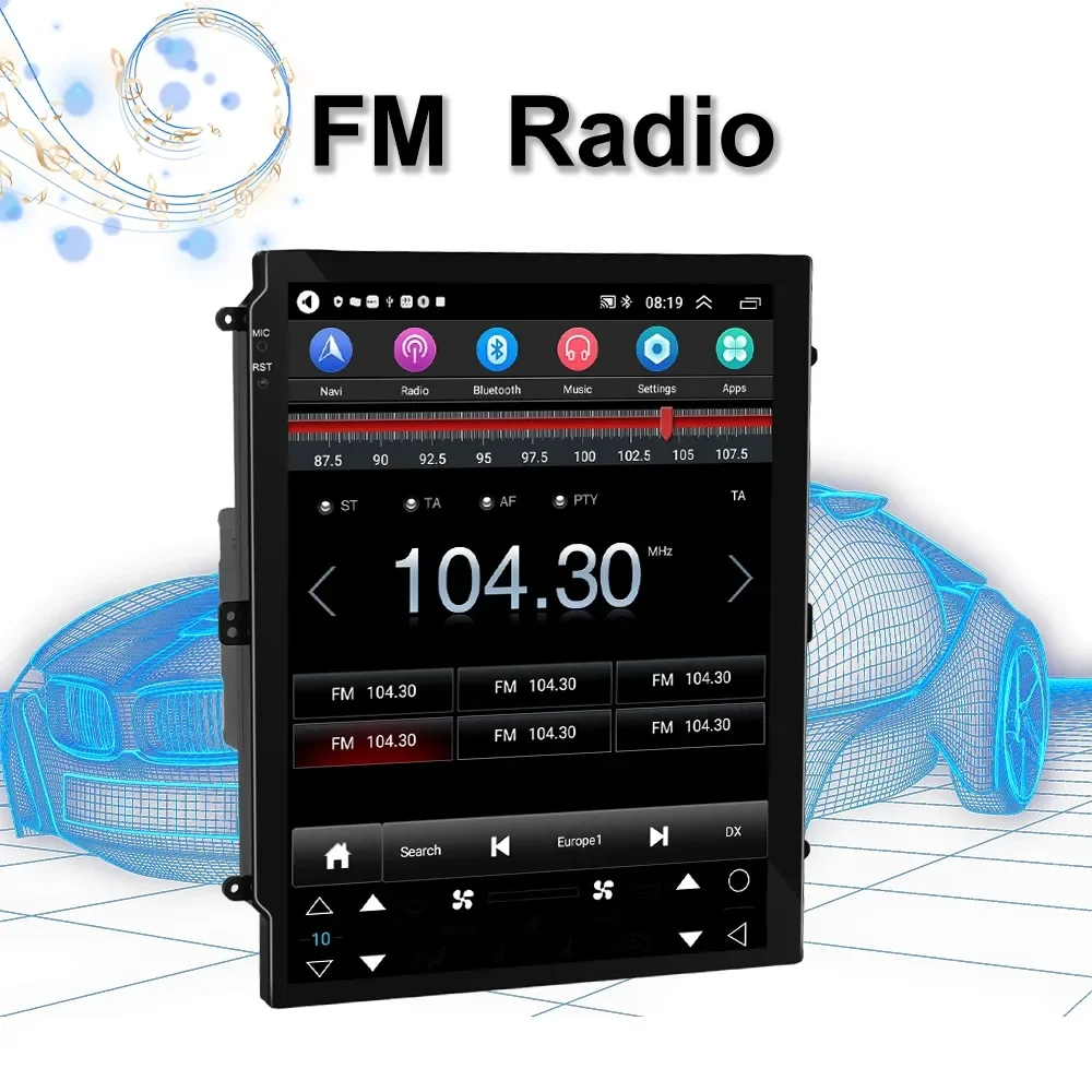 Estilo Tesla Universal 9,7 pulgadas Android Car Radio Automotive Multimedia GPS Player