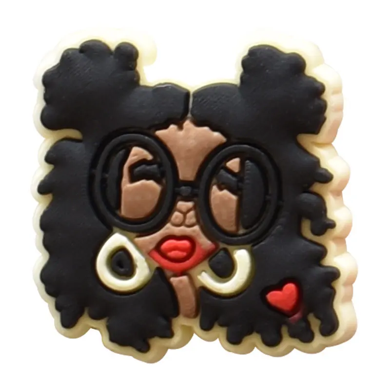Hot Sell Shoes Charms Black Classy Sassy Girls Magic Queendom Clog Charm Hole Slipper Sandals Wristband Soft Shoes Decoration