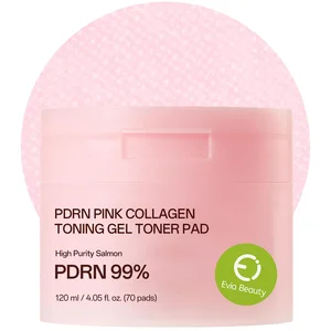 PDRN Pink Jelly Toner Pad High Purity Rice Ferment Salicylic Acid Ultra-Thin Firming Elasticity Hydrating Brightening Smooth