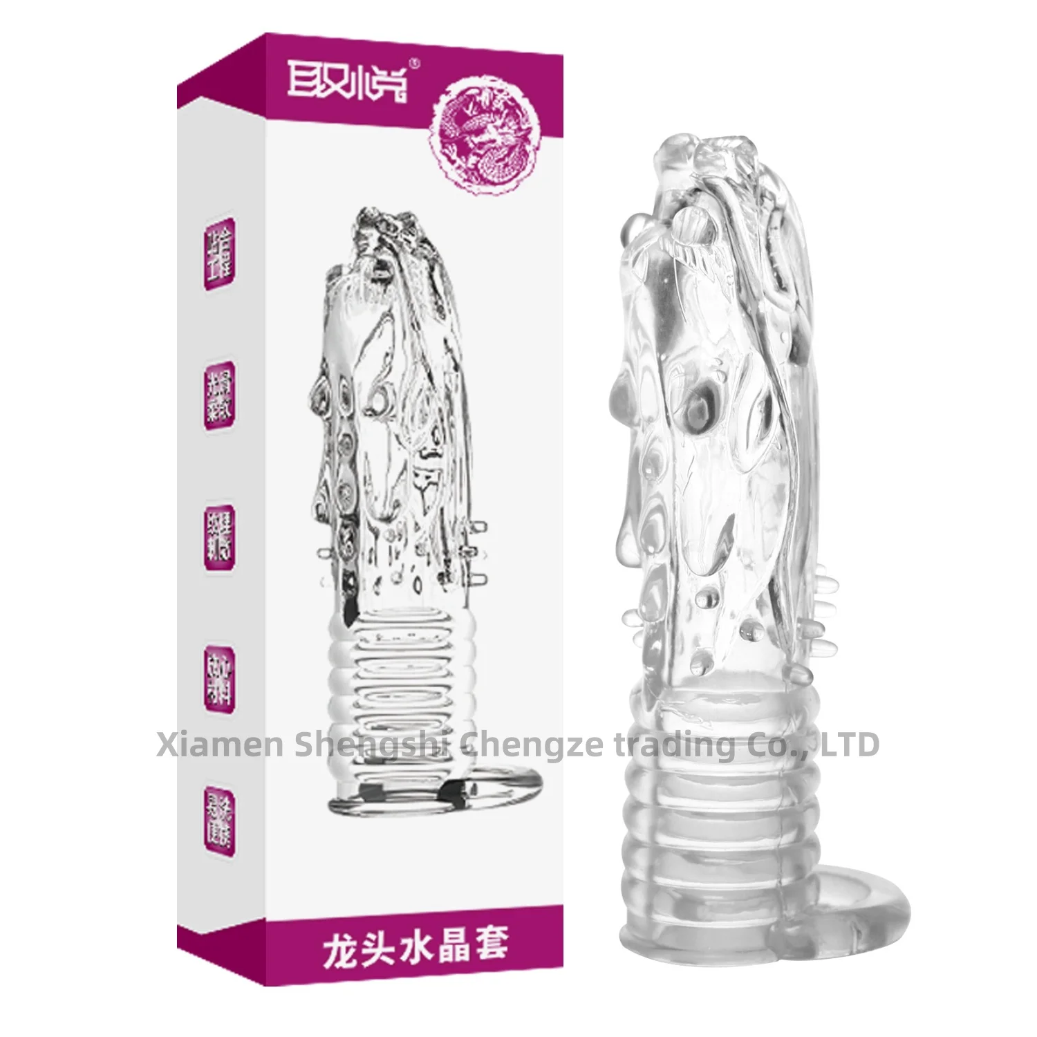 Men's Dragon Crystal Clear Magic Condom Sex Toys with Unique Design